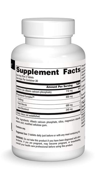 Бета-ситостерол Source Naturals Phytosterol Complex with Beta-Sitosterol 113 mg 90 Tabs | Зображення 1