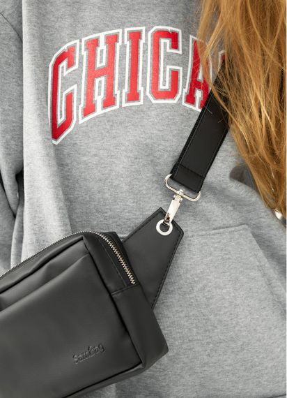 Жіноча сумка бананка Sambag HARVI чорна 24 × 16 × 6 см (88213001) | Зображення 3