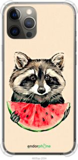 Чохол на iPhone 12 Pro Max Єнотик з кавуном "4605sp-2054-2448"