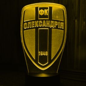 Акриловий світильник-нічник ФК Олександрія жовтий tty-n001580