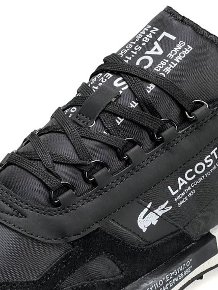 Чоловічі кросівки Lacoste Elite Active PRM Black White (топ якість) A4392 | Зображення 7