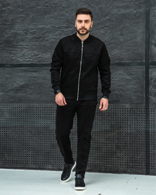 Комплект замш чёрный S M