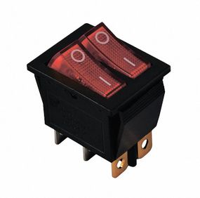Перемикач KCD2-2101 R+R/B 2 клавіші червона Ny95500807