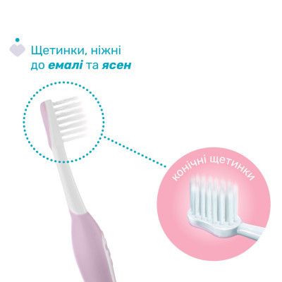 Детская зубная щетка Chicco для первых зубьев, 6-36 мес. розовая (8058664174683) (12081.00) | Зображення 2
