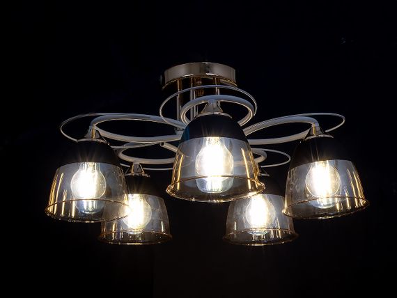 Люстра стельова LK-727S/5 E27 WH+FG | Зображення 3