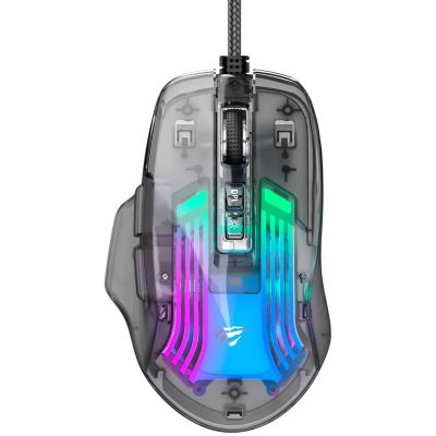 Мышка Havit HV-MS1011SE USB Transparent Black (6950676270280)