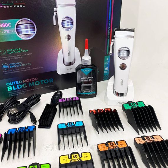 Машинка для стрижки с мощным аккумулятором, Аккумуляторная машинка для стрижки и укладки волос UA-25 | Зображення 6