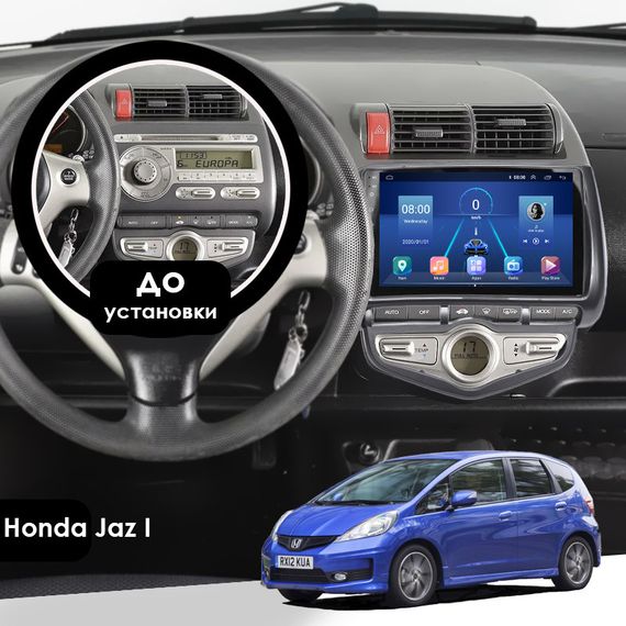 Штатная магнитола 9" Lesko для Honda Jazz I 2001-2005 6/128Gb 4G Wi-Fi GPS Top Хонда | Зображення 2