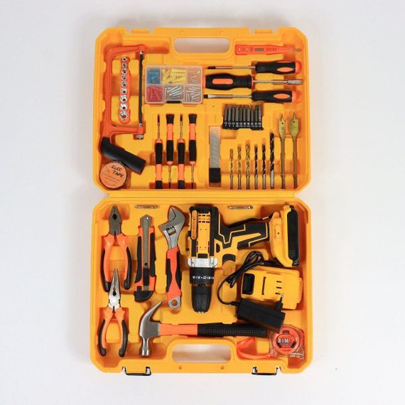 Ударний шуруповерт 12В з набором інструментів + 2 акумулятори / Акумуляторний шурупокрут в кейсі | Зображення 9