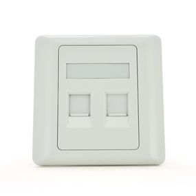 Рамка 86х86 під 2 модуля Keystone Jack RJ-45 кат.5e UTP, 2-port Q100