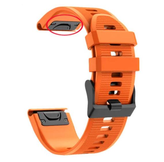Силиконовый ремешок Primo для часов Garmin Fenix 3 / 3HR / Fenix 5X / 6X - Orange | Зображення 2