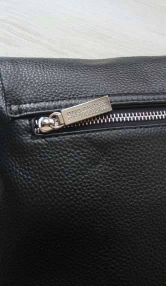 Мужская кожаная сумка Burberry black | Зображення 2