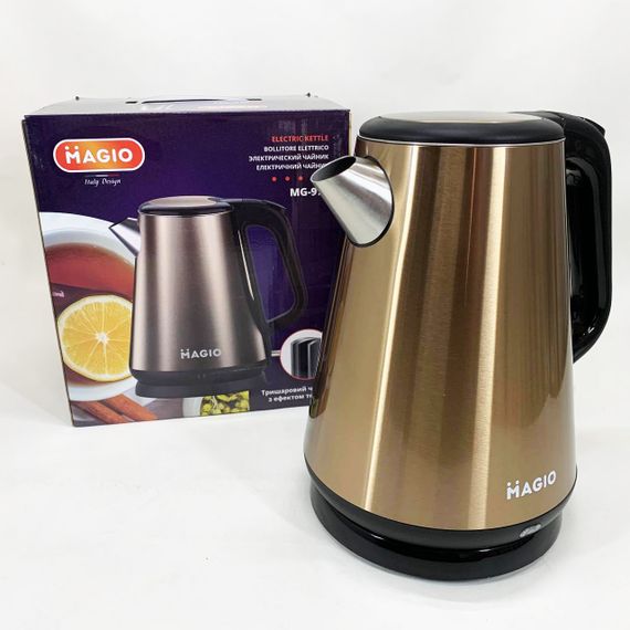 Чайник металлический для дома MG-971, Бытовой чайник для кухни Красивый кухонный QK-15 | Зображення 5