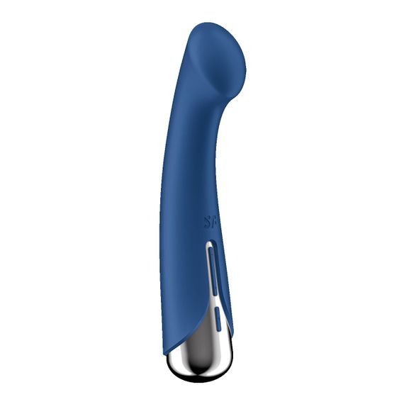 Вібратор з ротацією Satisfyer Spinning G-Spot 1 Blue, плоский майданчик для стимуляції точки G | Зображення 4