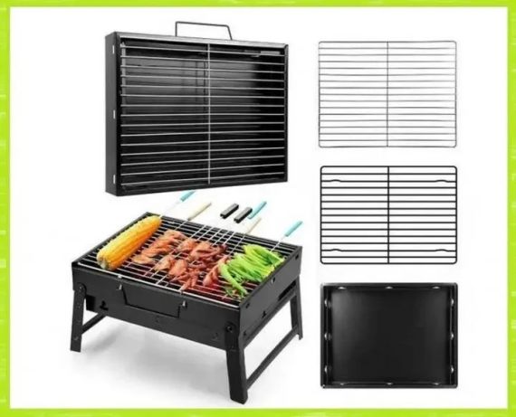 Портативний гриль TL-372 барбекю BBQ Grill Portable складний переносний мангал для дому дачі та туризму | Зображення 3