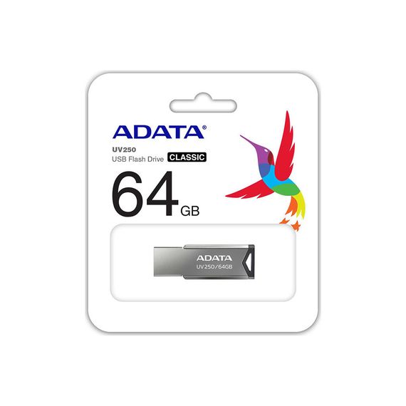 USB флеш накопичувач ADATA 64GB AUV 250 Black USB 2.0 (AUV250-64G-RBK) | Зображення 3