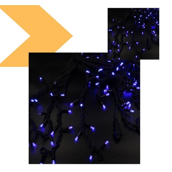 Xmas гирлянда LED 200 світлодіодів бахрома сосульки XPRO B-1 Синя 10M*1,5M (47677-7759_890) | Зображення 1