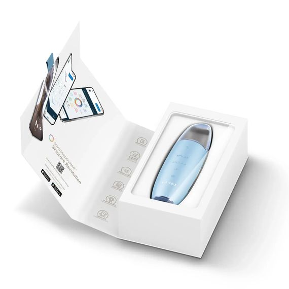 Мікрострумовий скрабер для шкіри та усунення чорних точок GESKE MicroCurrent Skin Scrubber&Blackhead Remover 9в1 magenta, Блакитний | Зображення 8
