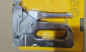 Степлер пружинный для скобы 4-14мм стальной корпус, регулировка удара колесом СИЛА