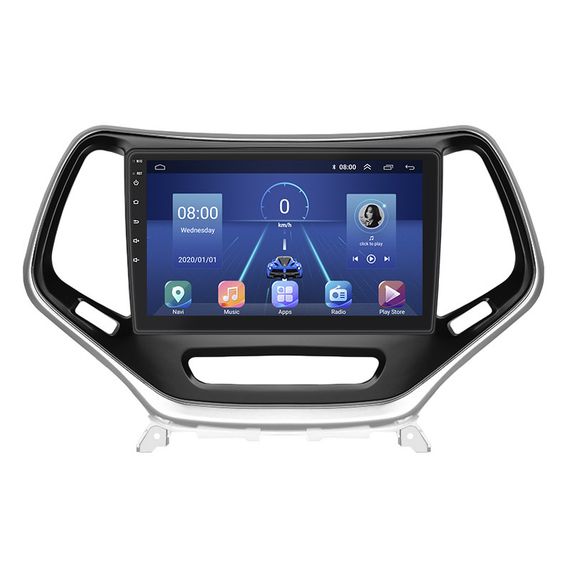 Штатная магнитола Lesko для Jeep Cherokee V (KL) 2013-2018 экран 10" 4/32Gb 4G Wi-Fi GPS Top