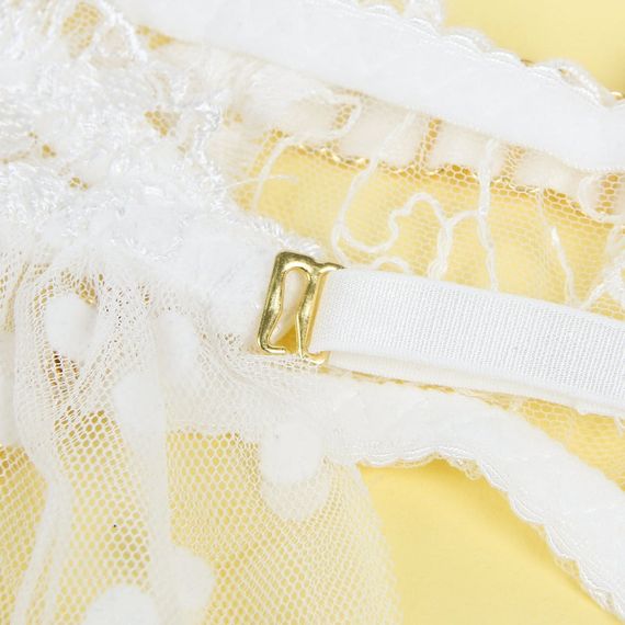 Комплект белья Star Night лиф, пояс для чулок и трусики, белый, S sexstyle | Зображення 9