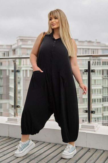 Женское комбинезон-платье в стиле бохо SOLINNA, софт, большие размеры 46–56 LI-6614 | Зображення 8