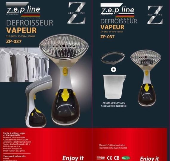 Відпарювач Zepline ZP-037 для одягу, ручний, вертикальний, з регулюванням сили пари, потужністю 1500 Вт. (ZP-037_303) | Зображення 5