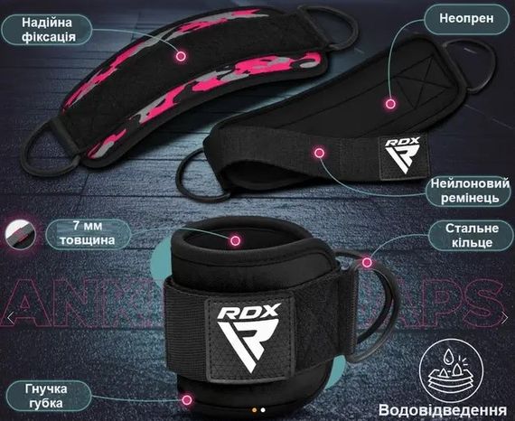 Манжети на щиколотку RDX A4 Gym Ankle Pro Blue Pair (WAN-A4U-P) | Зображення 1