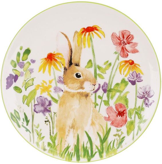 Тарілки керамічні Bunny in the clearing набір 2шт 20см