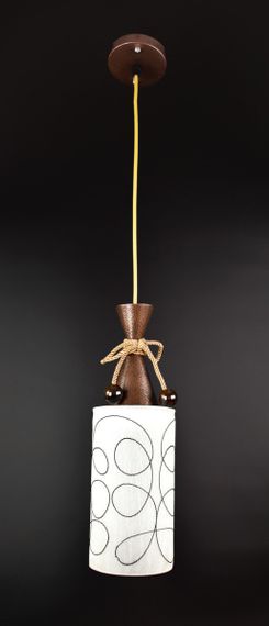 Люстра підвісна на 1 лампочку 25816 Коричневий 50-110х12х12 см.