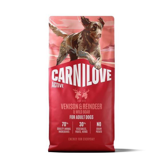 Сухий корм для активних собак з оленіною та кабаном Carnilove Active Venison & Reindeer & Wild Boar, 12 кг