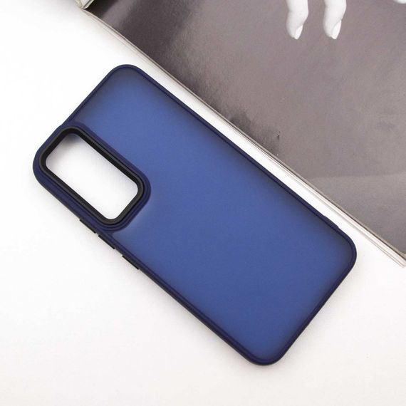 Чехол TPU+PC Lyon Frosted для Samsung Galaxy S25 / S24 Navy Blue | Зображення 1