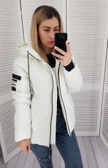 Утеплена куртка, арт.417, білий | Зображення 1