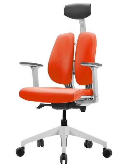 Кресло офисное DUOREST D2 whiteorange ортопедическое | Зображення 2
