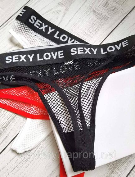 Жіночі стрінги Sexy Love, жіночі трусики стрінги Сексі Лове, жіночі стрінги в сітку, сексуальні стрінги | Зображення 1