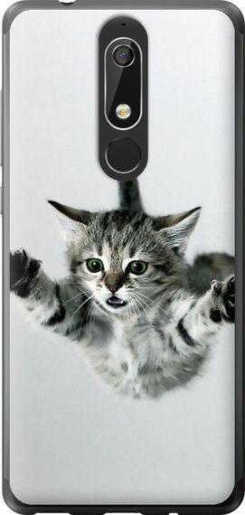 Чехол на Nokia 5.1 Летящий котёнок "2322u-1529-17620"