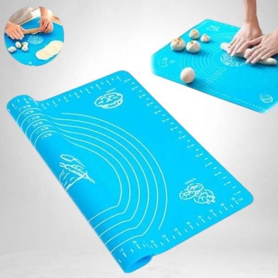 Коврик силиконовый для раскатки теста 38*28 см  Kamille Голубой