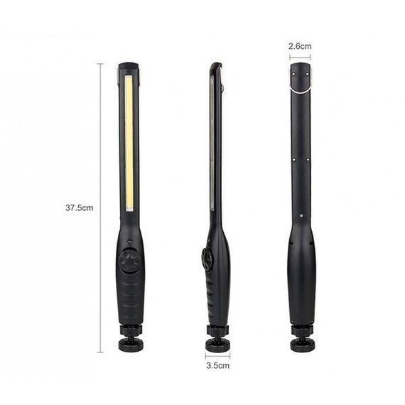 Ручний компактний ліхтарик BL 821 + з магнітом COB 18650 battery usb charge | Зображення 1