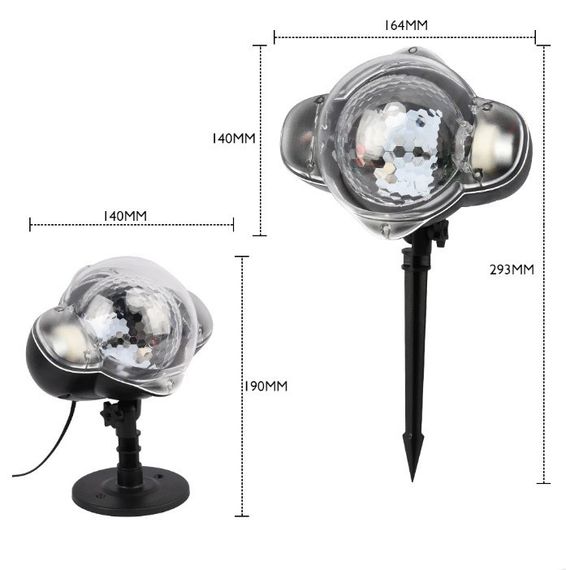 Світлодіодний лазерний проектор з водонепроникним корпусом Star Shower 3-Color 809 (47083-809-3_231) | Зображення 4