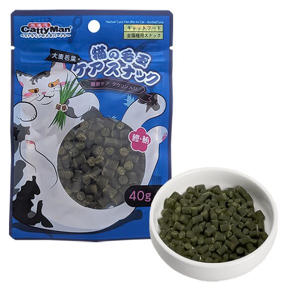 Ласощі CattyMan Hairball Care Bonito & Tuna Bits з макрелью та тунцем для виведення вовни у котів 40 гр