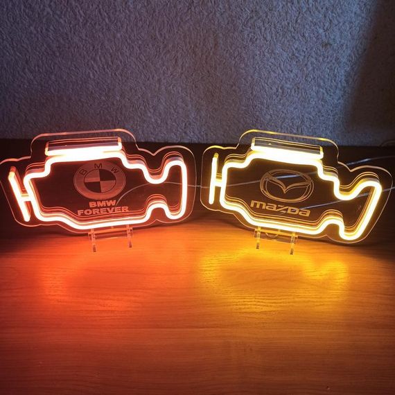 Неоновий світильник Check Engine 260х180 acr-n000065 | Зображення 3