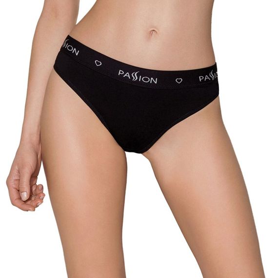 Трусики-сліпи з бавовни з еластаном Passion PS004 PANTIES black, XL