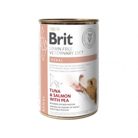 Влажный корм Brit Veterinary Diet для собак страдающих нарушением функции почек с тунцом 6шт*400г
