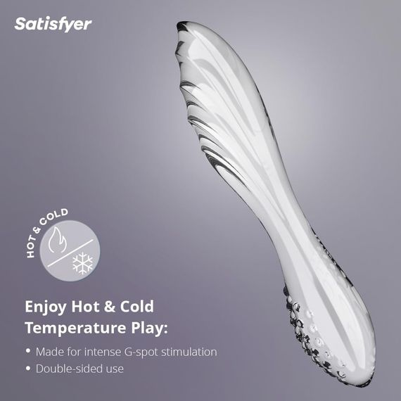 Скляний фалоімітатор Satisfyer Dazzling Crystal 1 Transparent прозорий Sex Aura | Зображення 5