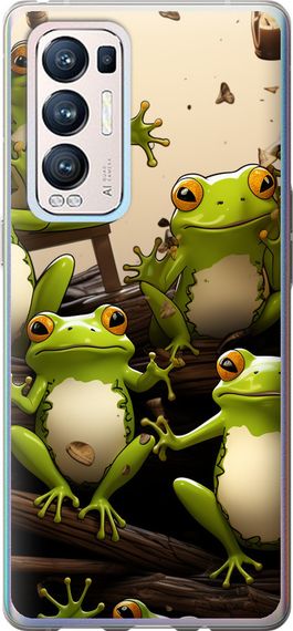 Чехол на Oppo Reno5 Pro Plus Жабки "5656u-2243-17620"
