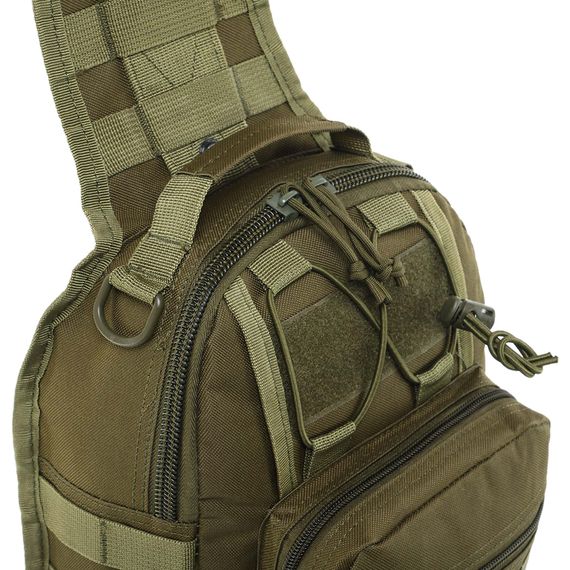 Сумка-слінг тактична з однією лямкою SP-Sport ZK-5506 розмір (29х20х11 см) 6л Олива | Зображення 9