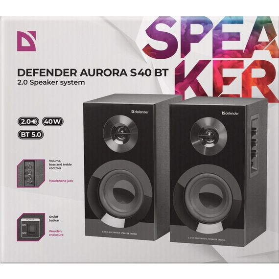 Акустична система Defender Aurora S40 Bluetooth Black (65240) | Зображення 4