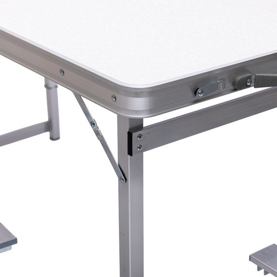 Розкладний стіл + 4 стільці кемпінговий набір для пікніка, риболовлі, відпочинку, туризму Білий JY-12061W | Зображення 8