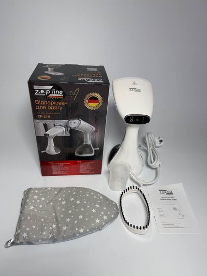 Вертикальний ручний відпарювач для одягу Zepline ZP-210 (Білий) з сенсорним управлінням в комплекті з рукавичкою | Зображення 1