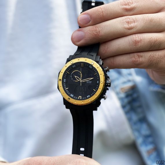 Чоловічий годинник Sanda 6012 Black-Gold | Зображення 4